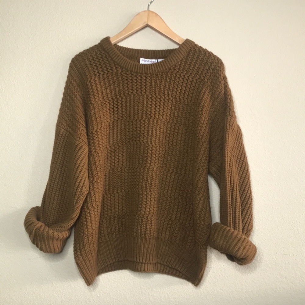 Vintage Windridge brown knit sweater B2
